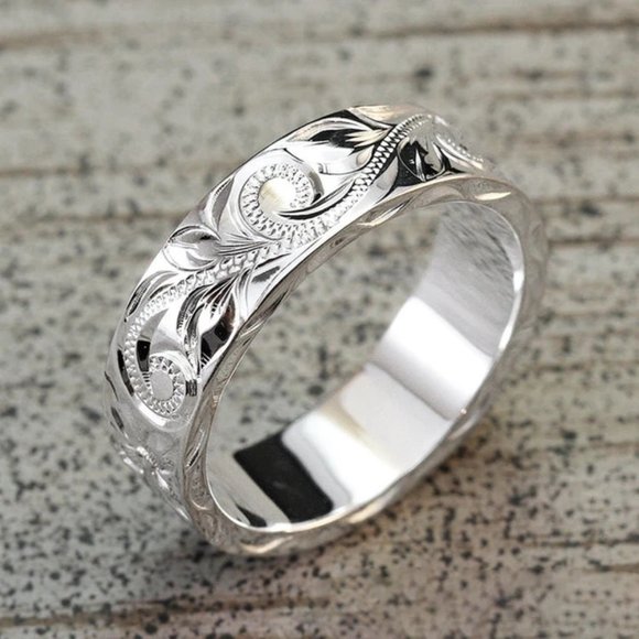 "Wholesale Fever CZ Beautiful Retro Carved Vintage Rings for Women, PD617 - Picture 3 of 9